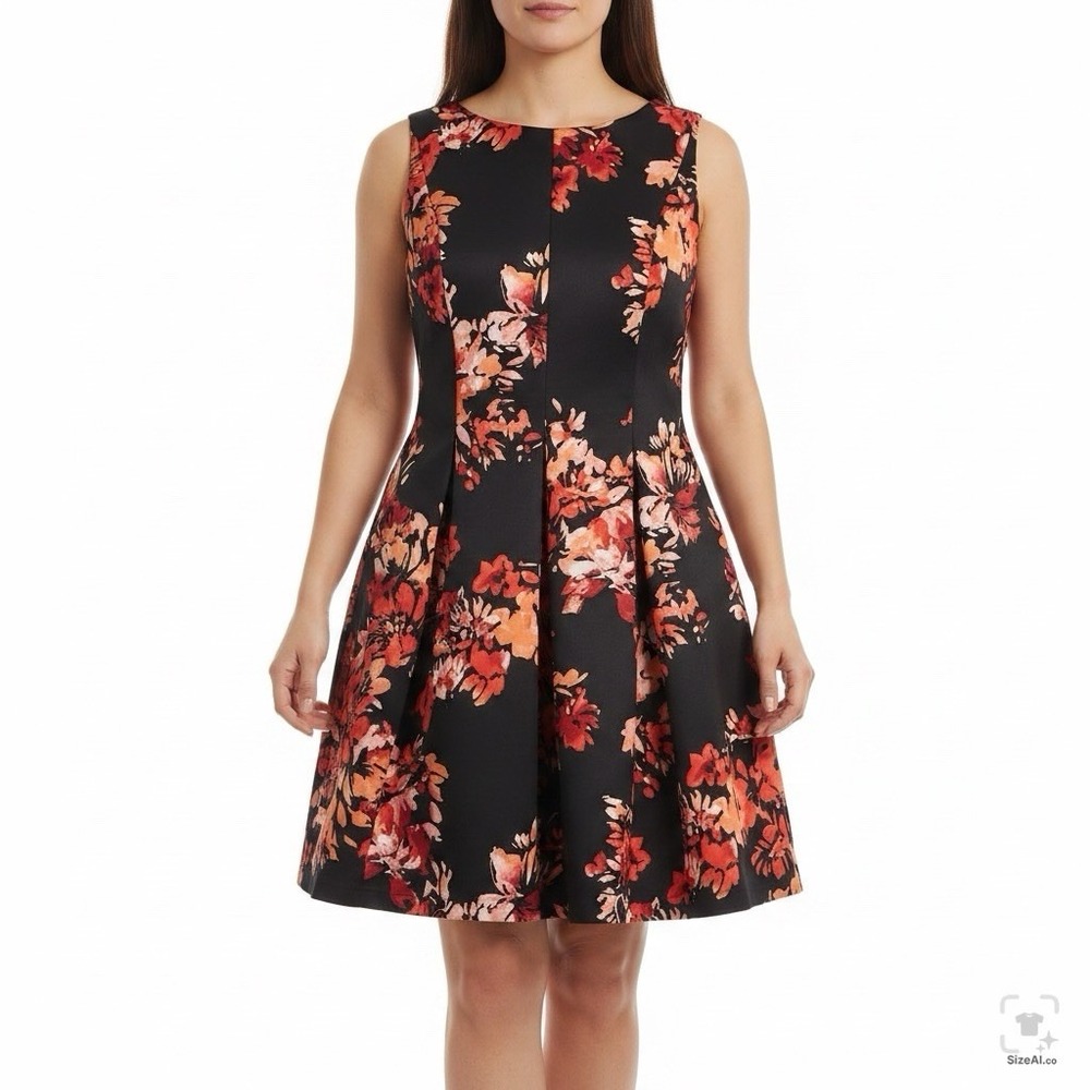 American Living by Ralph Lauren Fit & Flare Dress 16 Party Slimming Formal Retro - Picture 2 of 14